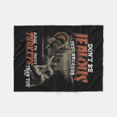 嫉妬より呼び出し七面女性男性おもしろいトルコH フリースブランケット (正面(横))