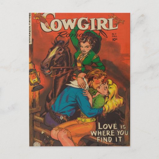 嫉妬女性のカーボーイ ポストカード (正面)