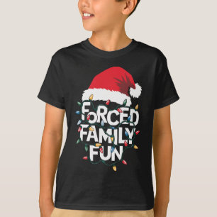 嫌々家族で楽しむクリスマスパーティー サルカスティック Xmas Tシャツ