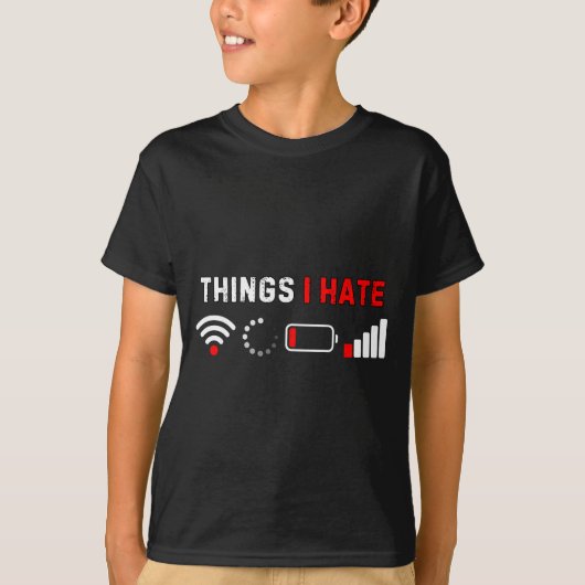 嫌いなものTシャツ 楽しい コンピューター ゲーマー ユーモア Tシャツ (正面)