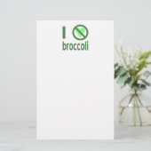 嫌いなブロッコリー 緑のテキスト 便箋 (スタンド正面)
