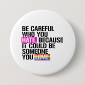 嫌いな人には気を付けなさい 缶バッジ (正面)
