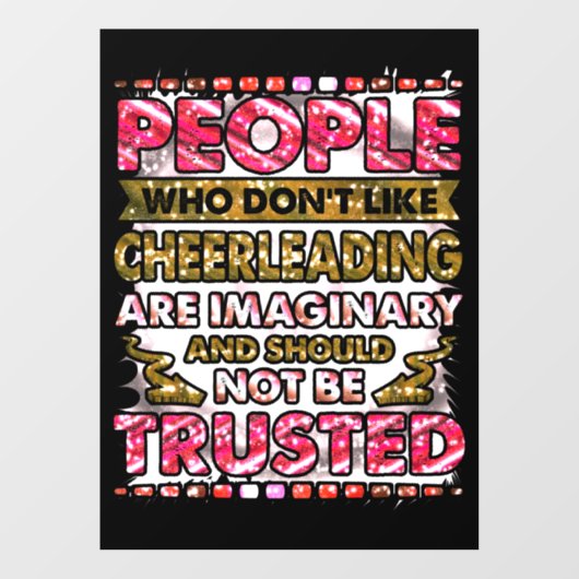 嫌いな人を信用しないチアリーティング ウィンドウサイン (シート)