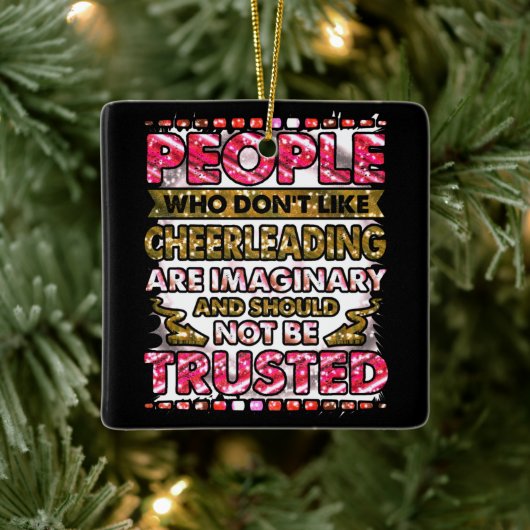 嫌いな人を信用しないチアリーティング セラミックオーナメント (ツリー)
