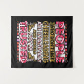 嫌いな人を信用しないチアリーティング タペストリー (正面(横))