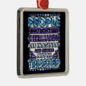 嫌いな人を信用しないチアリーティング メタルオーナメント (右)