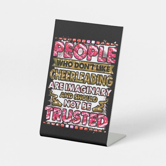 嫌いな人を信用しないチアリーティング 台座サイン (正面)