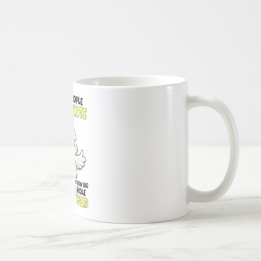 嫌いな人を抱きしめることでその人のTの大きさがわかる コーヒーマグカップ (右)