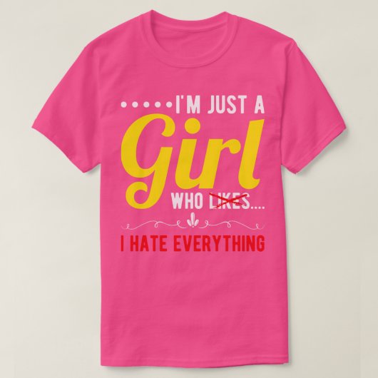 嫌いな私がただの女の子 Tシャツ (デザイン正面)