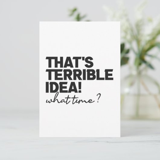 嫌なアイディアが何時の皮肉おもしろいだ サンキューカード (スタンド正面)