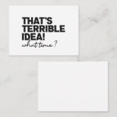 嫌なアイディアが何時の皮肉おもしろいだ ノートカード (正面/裏面)