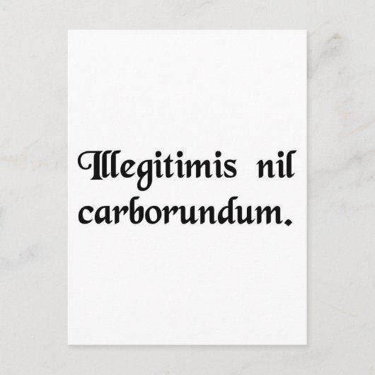 嫌な奴らにひりつかれるな。 ポストカード (正面)