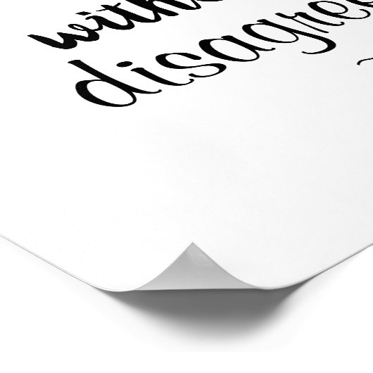 嫌な嫌がらせをせずに同意できない ポスター (角)