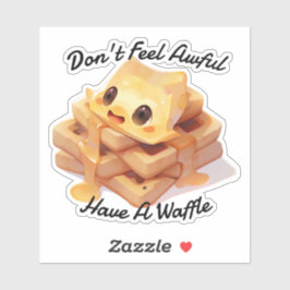 嫌な感じ事はしないで、ワッフルを持って シール