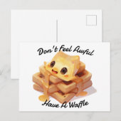 嫌な感じ事はしないで、ワッフルを持って ポストカード (正面/裏面)