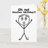 嫌みなバースデーカード、ああ!別の誕生日? カード (黄色い花)