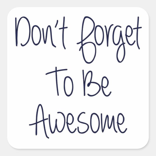 嫌忘れだ素晴らし スクエアシール (正面)