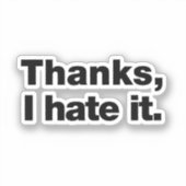 嫌感謝していだ シール (正面)