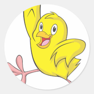 嬉しいひよこのベビーの鶏 ラウンドシール