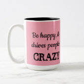 嬉しいよ、人々のコーヒーティーカップ熱狂するを動かす ツートーンマグカップ (左)
