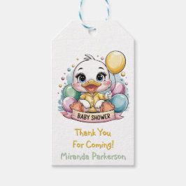 嬉しいアヒルの赤ちゃんシャワーありがとう ギフトタグ