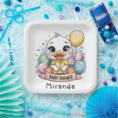 嬉しいアヒルの赤ちゃんシャワー ペーパープレート (パーティー)