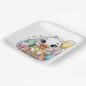 嬉しいアヒルの赤ちゃんシャワー ペーパープレート (傾斜あり)