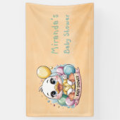 嬉しいアヒルの赤ちゃんシャワー 横断幕 (縦)