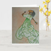 嬉しいダンス カード (黄色い花)