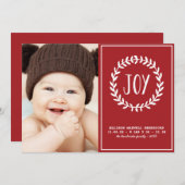 嬉しいハート|の休日の誕生の発表 シーズンカード (正面/裏面)