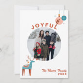 嬉しいモダンフェスティバルトナカイの写真 シーズンカード (正面)