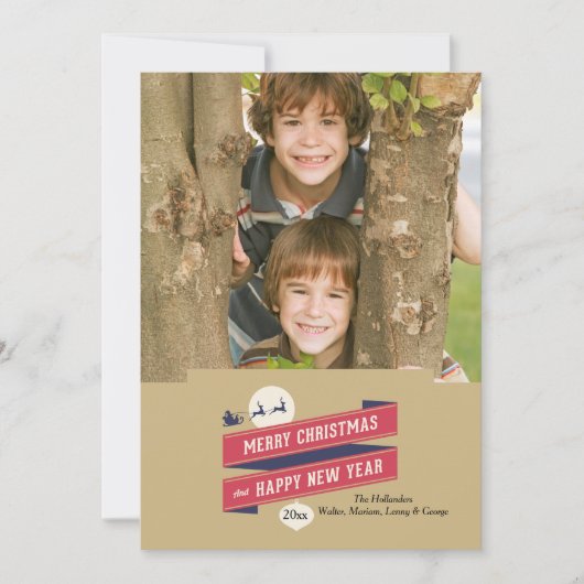 嬉しい休日の写真カード シーズンカード (正面)