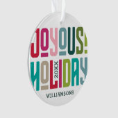 嬉しい休日! |の明るく多彩な家族写真 オーナメント (正面)