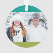 嬉しい休日! |の明るく多彩な家族写真 オーナメント (裏面)