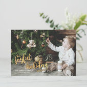 嬉しい休暇の季節の金ゴールド シーズンカード (スタンド正面)