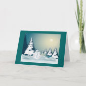 嬉しい休暇の季節の雪だるまカードを持って下さい シーズンカード (正面)