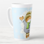 嬉しい冬猫 カフェラテマグ (左アングル)