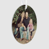 嬉しい家族写真のクリスマスのオーナメント オーナメント (正面)