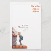 嬉しい感謝祭のヴィンテージの郵便はがき 便箋 (正面/裏面)