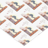 嬉しい感謝祭のヴィンテージ ショートテーブルランナー (コーナー)