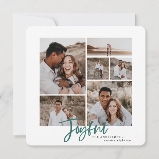 嬉しい数々の写真クリスマスカード シーズンカード (正面)