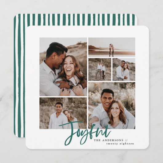 嬉しい数々の写真クリスマスカード シーズンカード (正面/裏面)