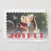 嬉しい時|の休日の写真カード シーズンカード (正面)