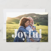 嬉しい焼けオレンジの渦巻き写真クリスマス シーズンカード (正面)