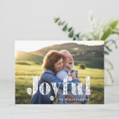 嬉しい焼けオレンジの渦巻き写真クリスマス シーズンカード (スタンド正面)