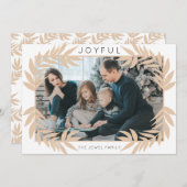 嬉しい葉のペーパー休日の写真カード シーズンカード (正面/裏面)