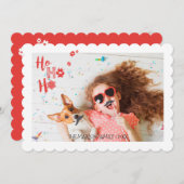 嬉しい足の休日ペット写真 シーズンカード (正面/裏面)