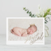 嬉しい金ゴールドホイルの写真のクリスマスの挨拶状 シーズンカード (スタンド正面)