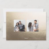 嬉しい金ゴールドホイルの写真のクリスマスの挨拶状 シーズンカード (裏面)