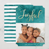 嬉しい金ゴールド|の休日の写真カード シーズンカード (正面/裏面)